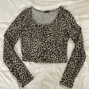 Long Sleeve Cheetah Top